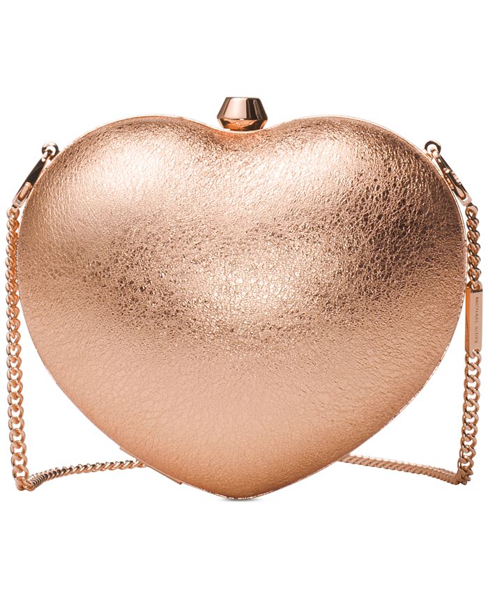 Michael Kors Pearlized Small Heart Box Clutch & Reviews - Handbags 