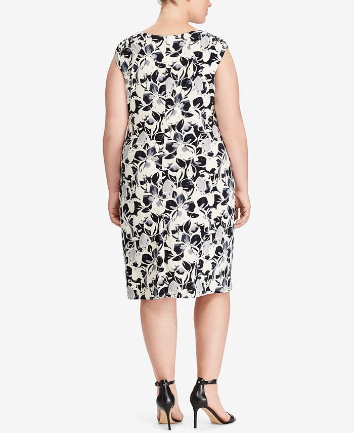 Lauren Ralph Lauren Plus Size Floral-Print Sheath Dress - Macy's