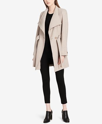 Calvin klein belted asymmetrical walker coat outlet
