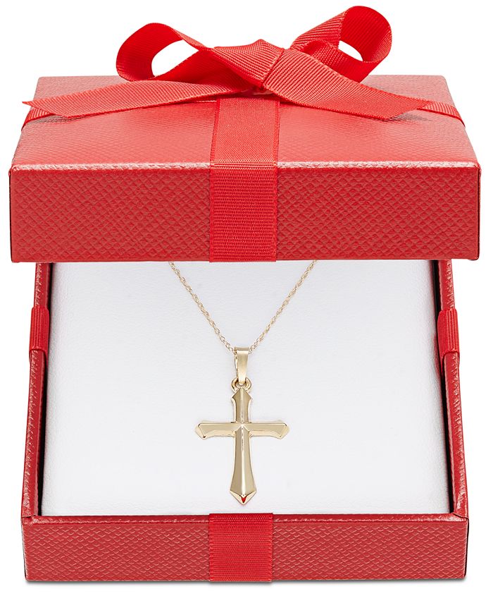 Macy's Cross Pendant Necklace in 14k Gold Macy's