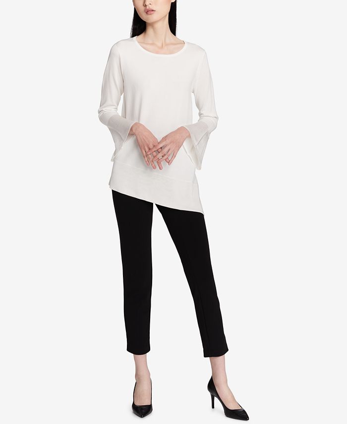 Calvin Klein Bell-Sleeve Asymmetrical Sweater & Reviews - Sweaters ...