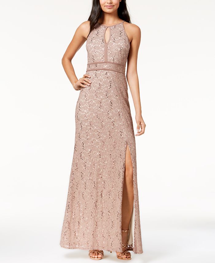 Morgan and co clearance glitter lace gown