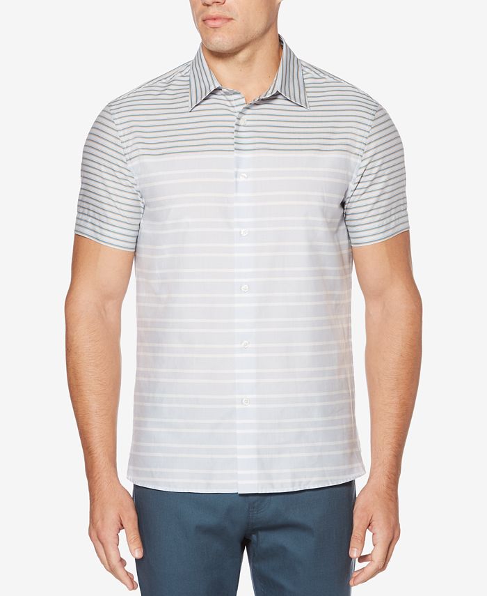 Perry Ellis Men's Engineered Striped Shirt - Macy's