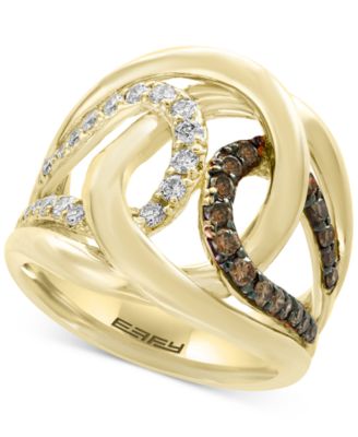 EFFY Collection - Diamond Interlocking Ring (3/4 ct. t.w.) in 14k Gold