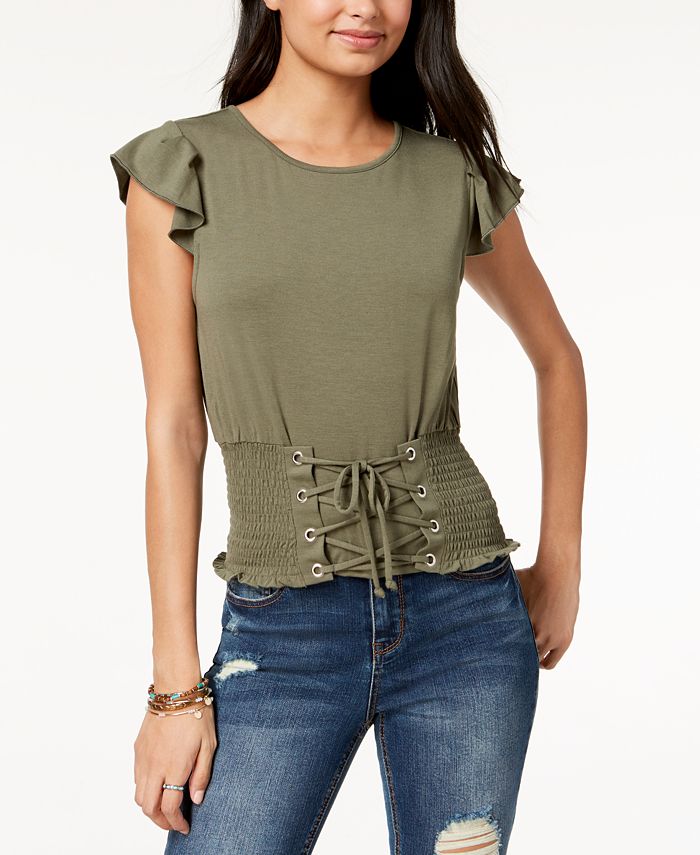 American Rag Juniors' Cropped Corset Top, Created for Macy's Macy's