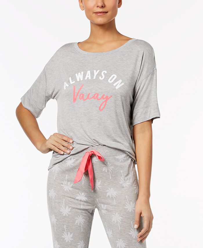 Jenni by Jennifer Moore Graphic-Print Pajama Top, Created for Macy's ...