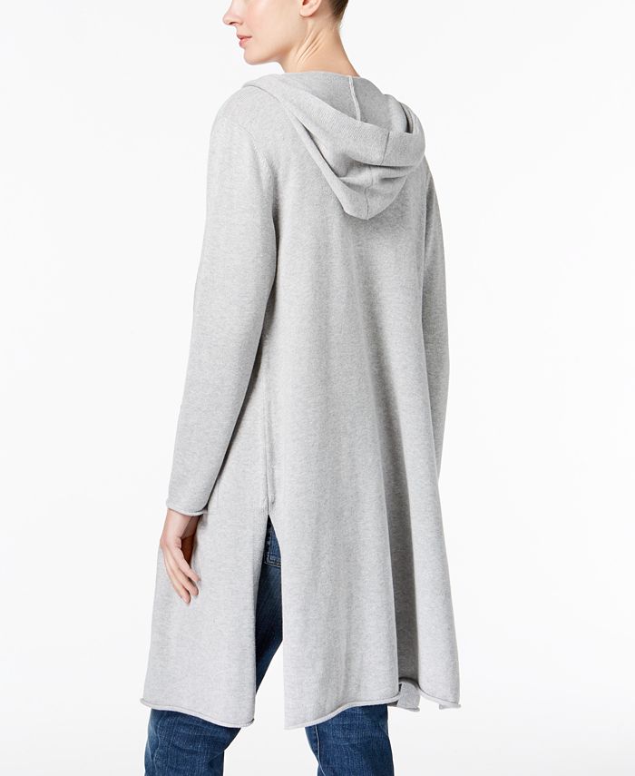 Eileen Fisher Organic Cotton Hooded Cardigan Macy s