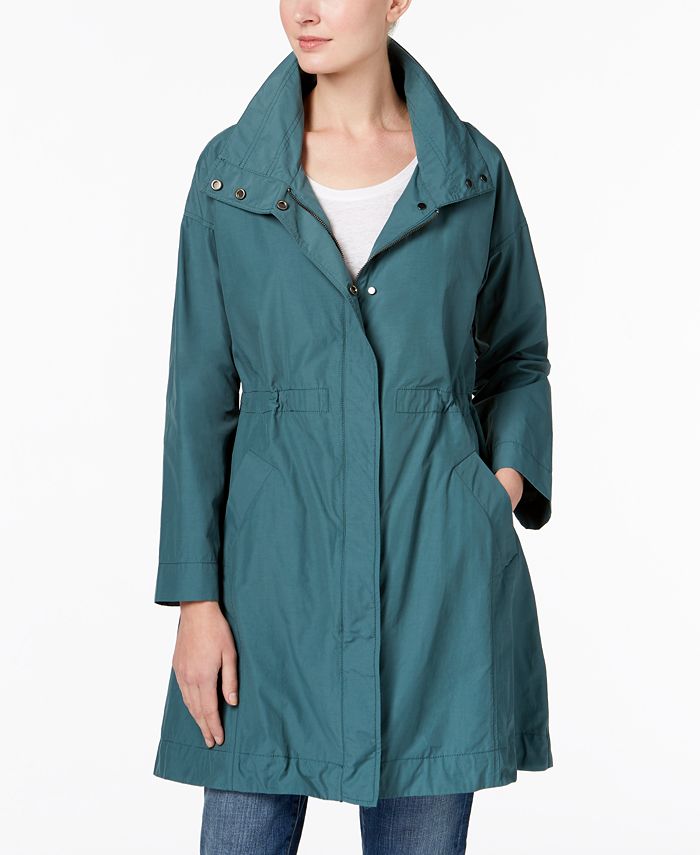 Eileen Fisher Organic Cotton Stand-Collar Jacket - Macy's