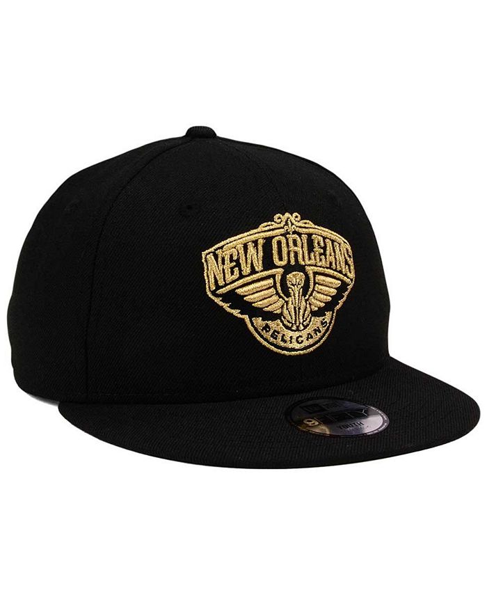 New Era Boys' New Orleans Pelicans Black on Gold 9FIFTY Snapback Cap ...