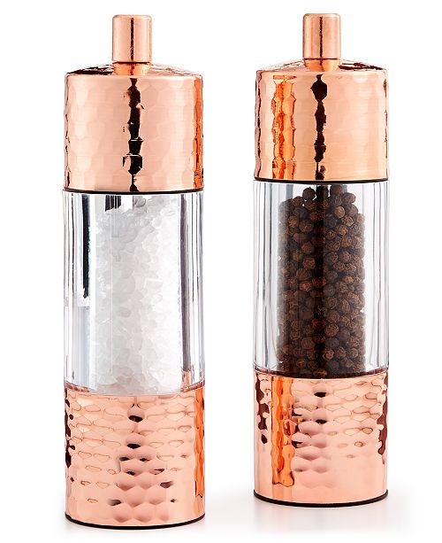 Martha Stewart Collection Hammered Copper Salt & Pepper Grinders
