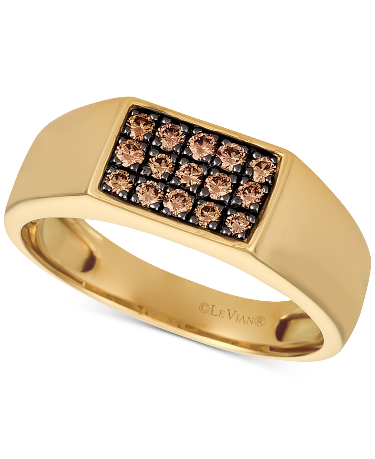 Gents Mens Diamond Ring (3/8 ct. t.w.) in 14k Gold - Yellow Gold