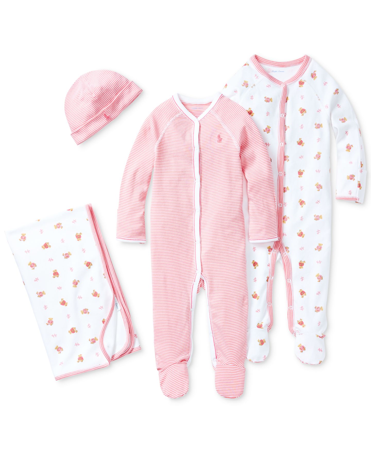 Polo Ralph Lauren Baby Girls Pretty in Pink Ensemble, цвет: Розовый, вариант 1 — фото 1