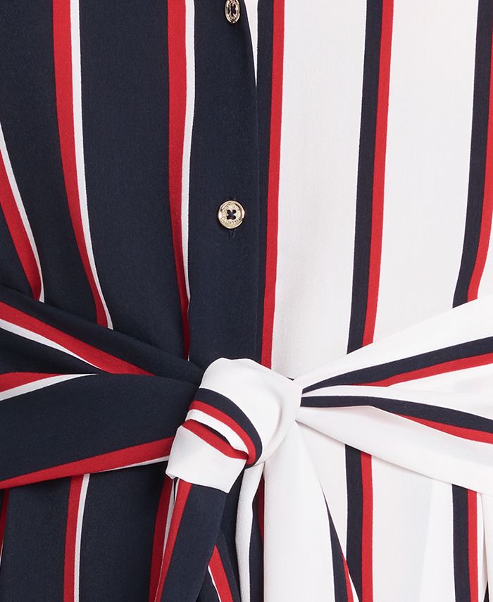 tommy hilfiger tie front shirt