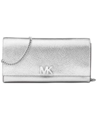 michael kors silver clutch