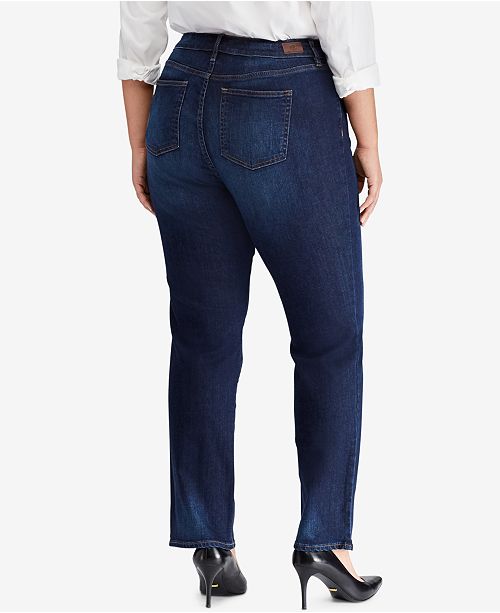 Lauren Ralph Lauren Plus Size Premier Straight-Leg Jeans - Jeans - Plus ...