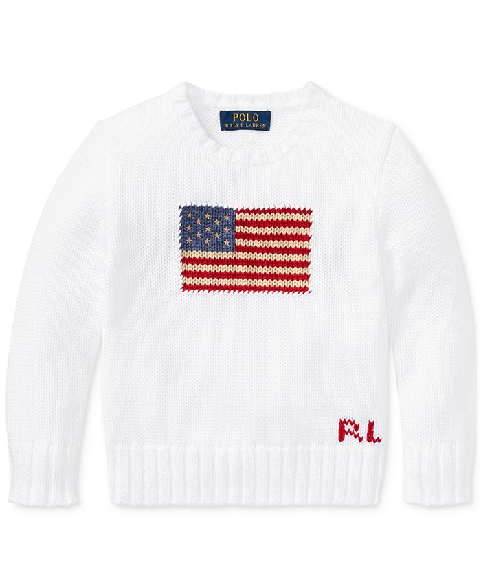 Polo Ralph Lauren Ralph Lauren Graphic Cotton Sweater, Little Boys - Macy's