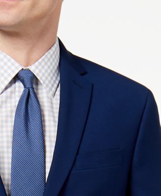 Kenneth Cole Reaction Men's Ready Flex Slim-Fit Stretch Modern Blue Solid Big and Tall Suit