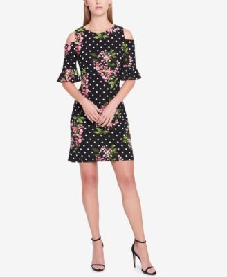 Tommy Hilfiger - Printed Cold-Shoulder Dress