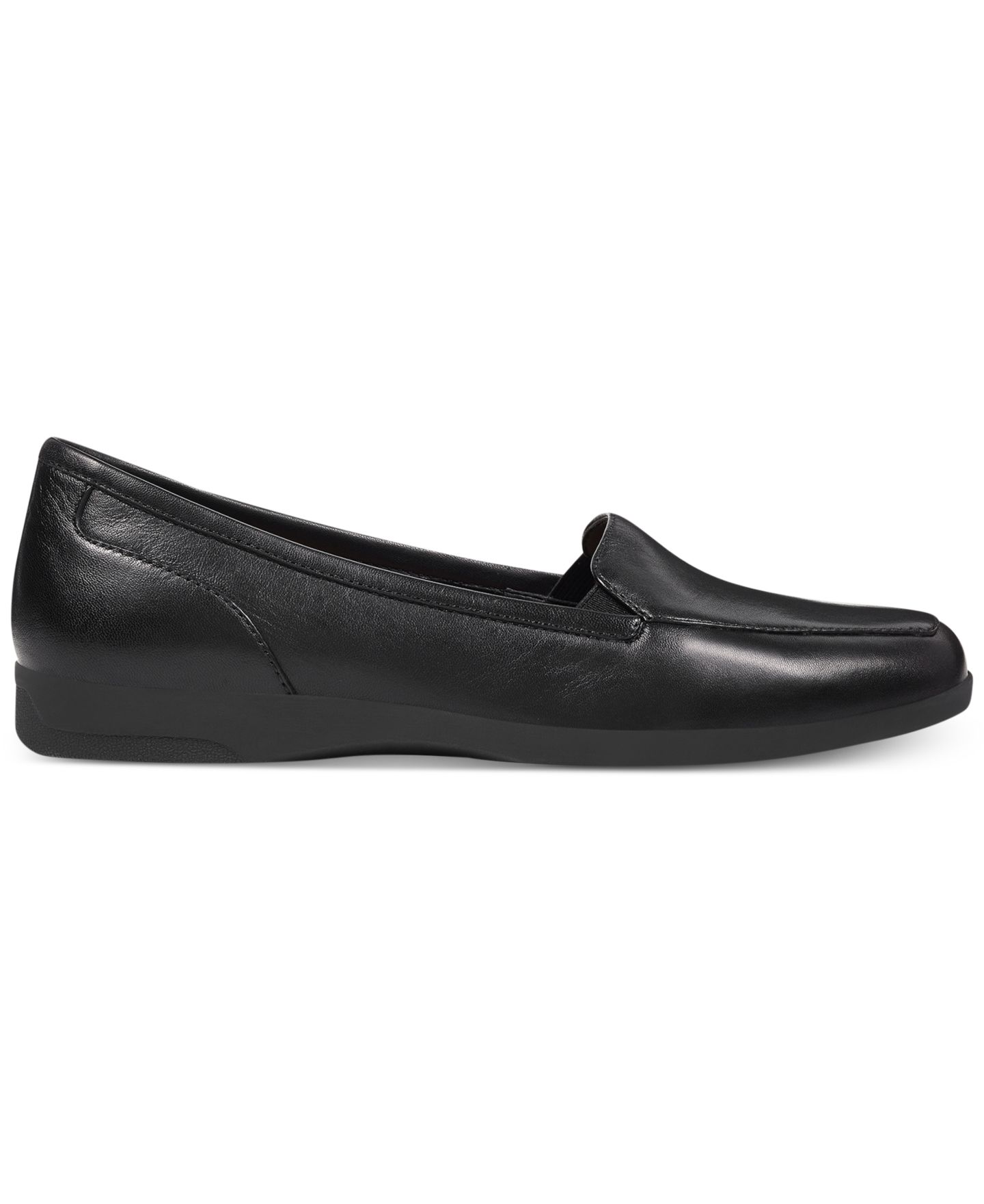 Женские туфли Easy Spirit Devitt Slip-On Loafer Flats, цвет: Чёрный кожаный — фото 2