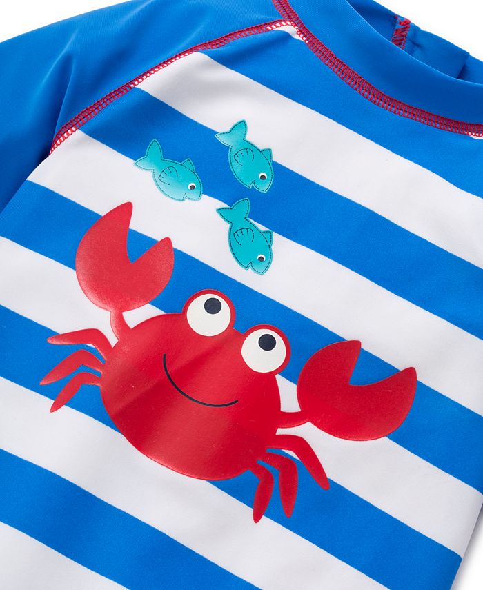 Little Me Striped Crab Rash Guard Swimsuit, Baby Boys Macy's