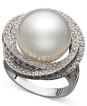Buy South Sea Pearl and Multi-Tourmaline Floral Ring in Vermeil