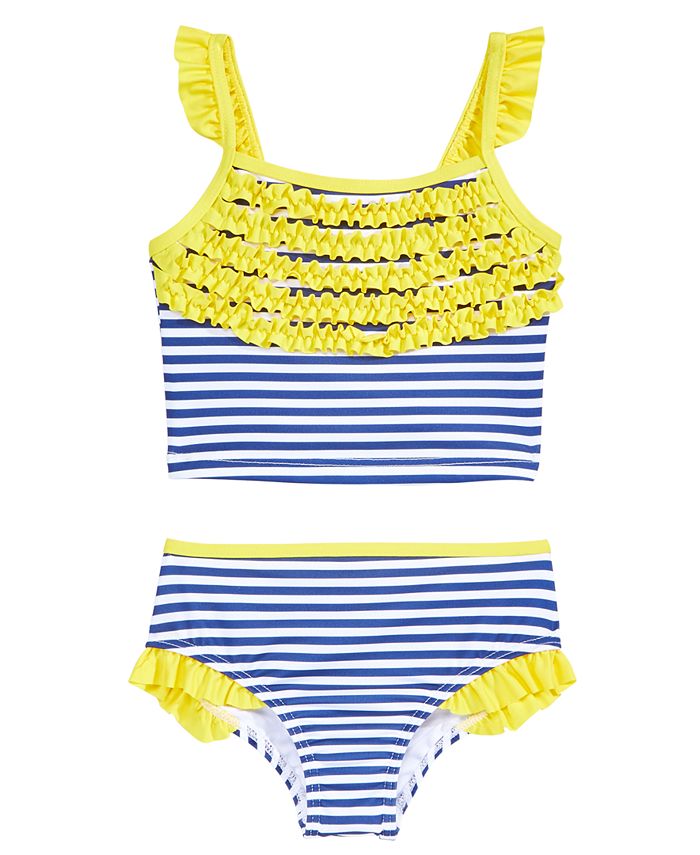 Penelope Mack 2Pc. Striped Ruffled Bikini Swimsuit, Toddler Girls Macy's