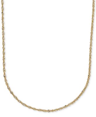 18" Two-Tone Perfectina Chain Necklace (1-1/3mm) in 14k Gold