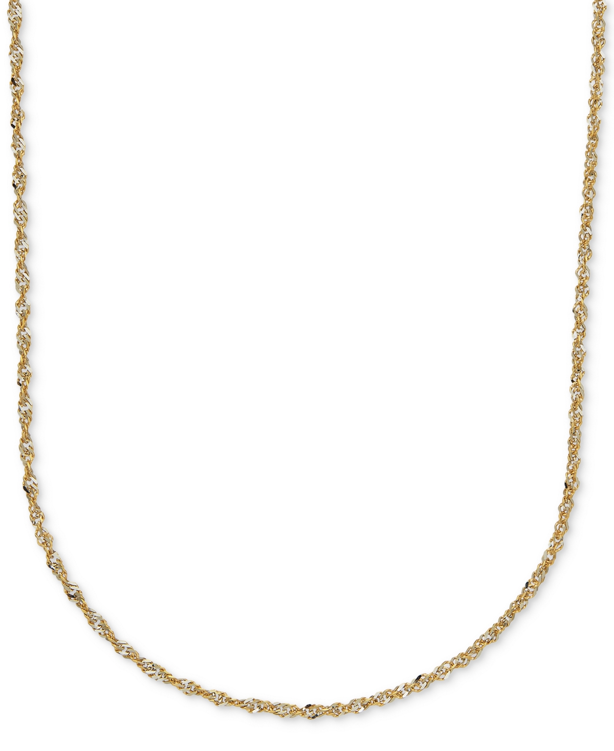 18" Italian Gold Two-Tone Perfectina Chain Necklace (1-1/3mm) in 14k Gold - Yellow Gold