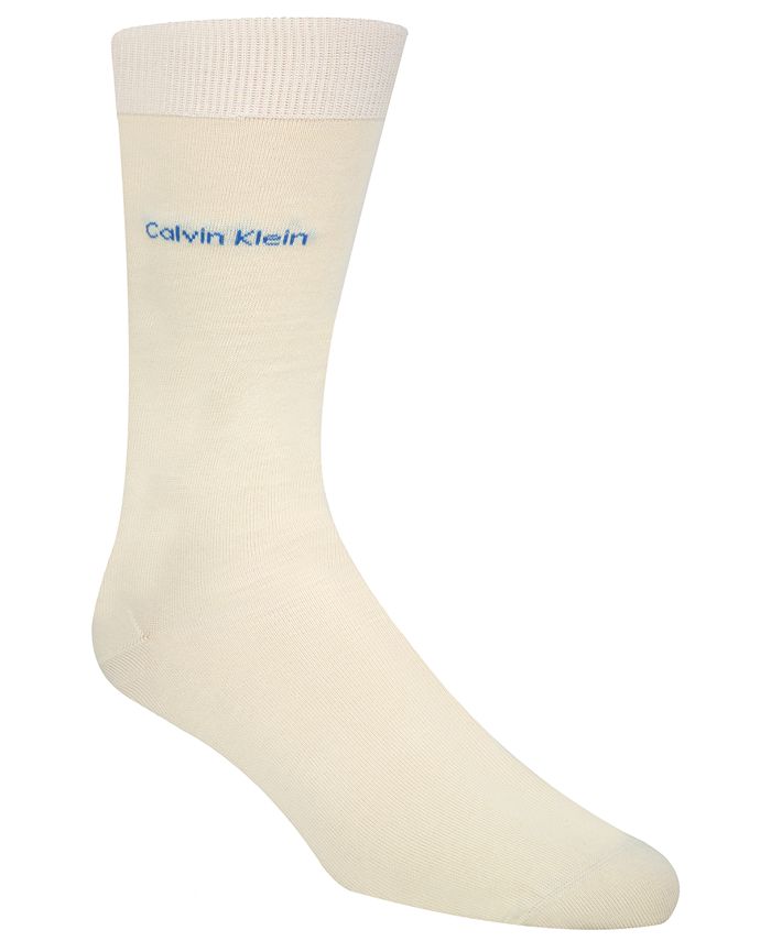 calvin klein men's giza cotton flat knit crew socks