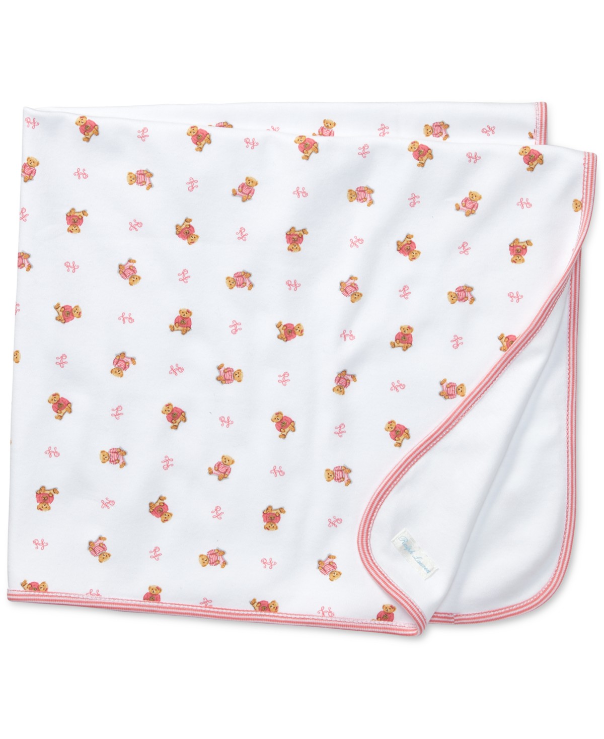 Детские Polo Ralph Lauren Baby Girls Reversible Polo Bear Blanket — фото 1