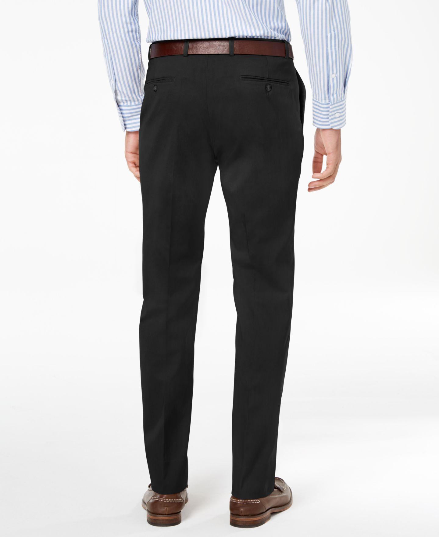 Мужские брюки Tommy Hilfiger Modern-Fit TH Flex Stretch Solid Performance, цвет: Чёрный — фото 10
