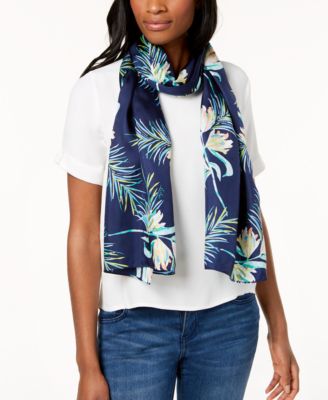 Echo - Palm Leaf Silk Oblong Scarf