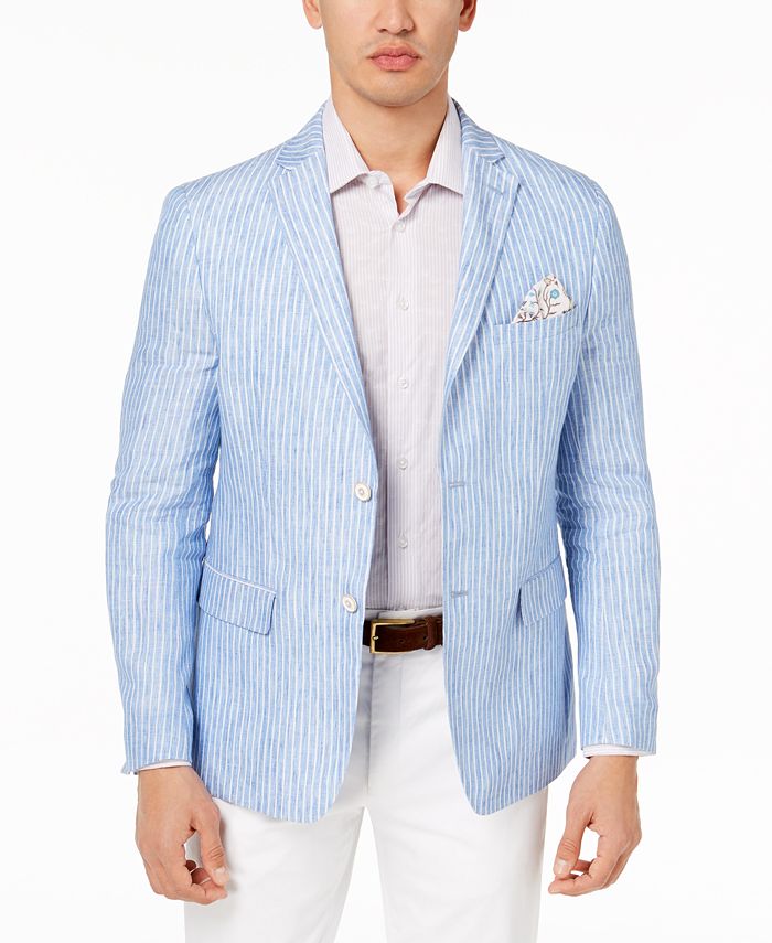 Tallia Orange Men's Modern-Fit Blue Stripe Sport Coat & Reviews ...