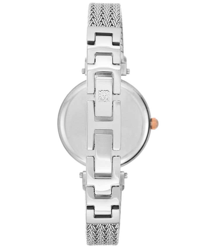 Anne Klein Women's Stainless Steel Mesh Bracelet Watch 30mm - Macy's