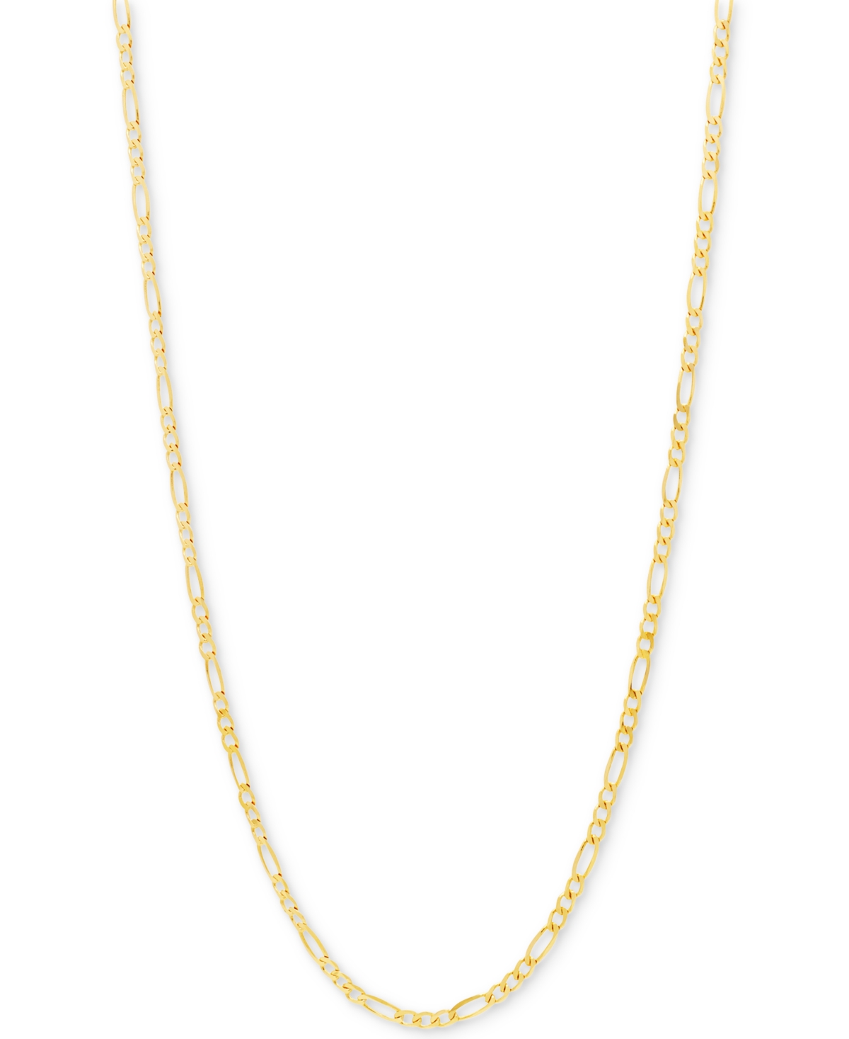 Italian Gold Figaro Link Chain 22" Necklace (2-3/8mm) In 10k Gold In Gold