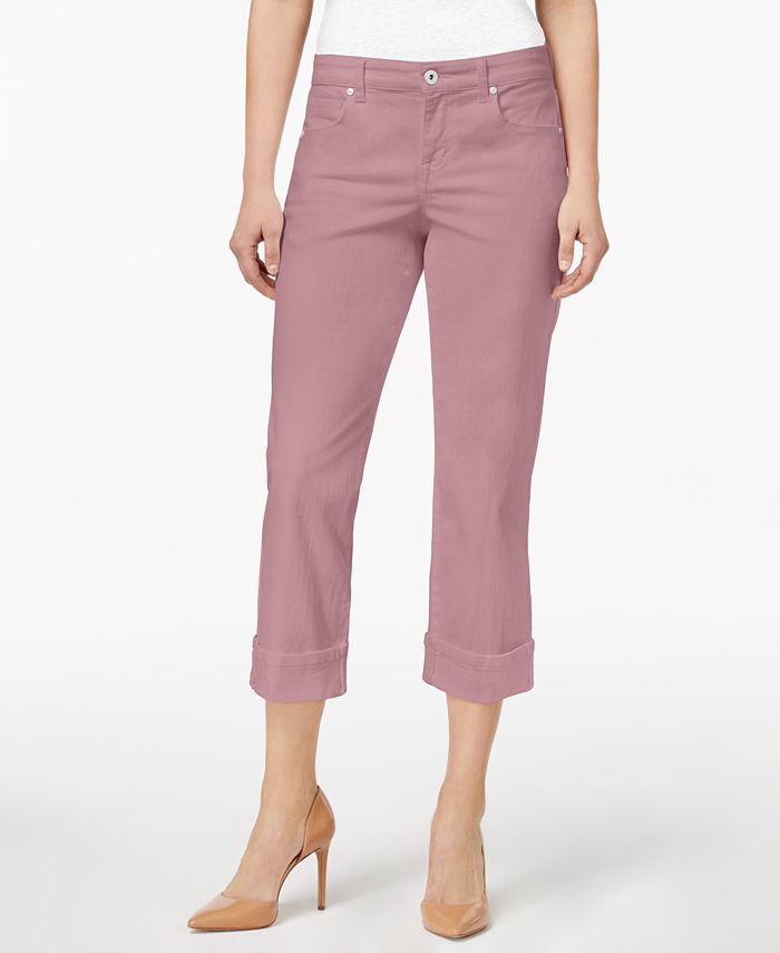 Style & co curvy cuffed capri jeans clearance