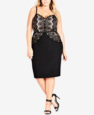 plus size lace bodycon dress