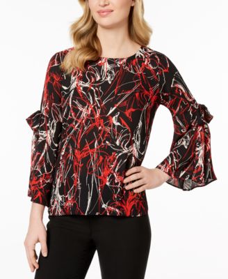 Alfani Petite Puff Sleeve Top
