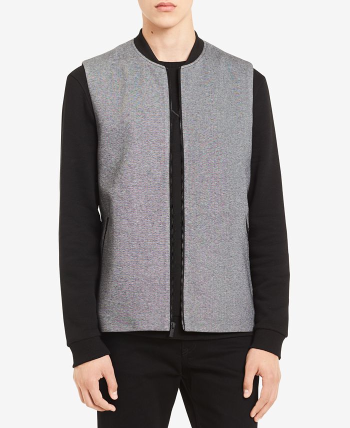Calvin Klein Men's Classic-Fit Piqué Full-Zip Vest - Macy's