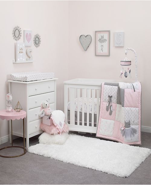 Nojo Ballerina Bows 4 Piece Crib Bedding Set Reviews Macy S