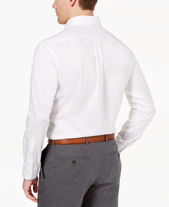 Club Room Men's Classic/Regular Fit Performance Wrinkle Resistant White