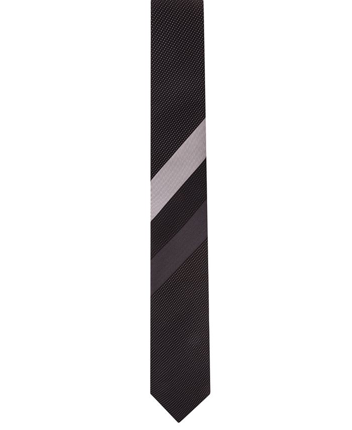 Kenneth Cole Reaction Men's Double Stripe Panel Tie - Macy's