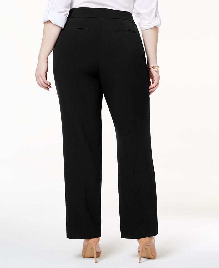 JM Collection Plus & Petite Plus Size CurvyFit StraightLeg Pants