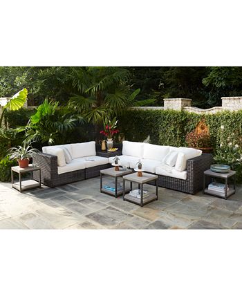 Furniture - Viewport Outdoor 6-Pc. Modular Seating Set (2 Corner Units, 3 Armless Units and 1 Ottoman)