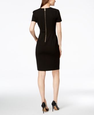 calvin klein black sheath dress