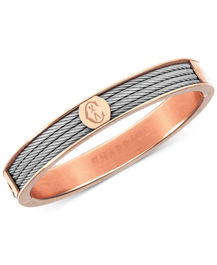 CHARRIOL - Two-Tone Bangle Bracelet in Stainless Steel and Rose Gold-Tone PVD Stainless Steel