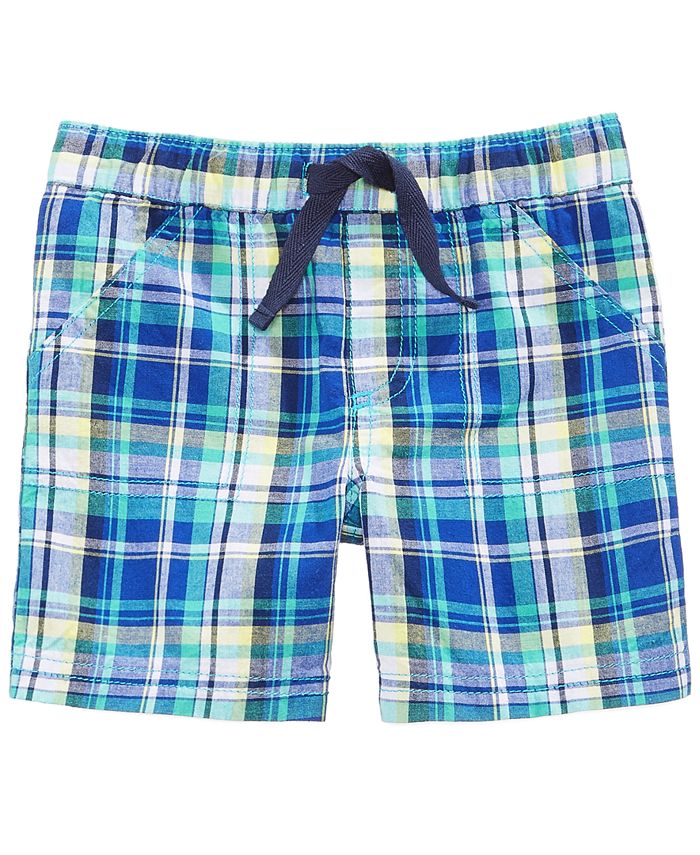 First Impressions Plaid Cotton Shorts, Baby Boys, Created for Macy's ...
