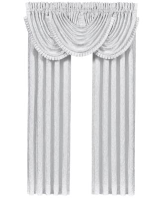 Astoria White Waterfall Window Valance, 49" x 33"