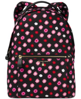 michael kors pink backpack with flowers