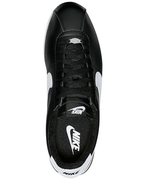 nike men's cortez basic leather casual sneakers from finish line
